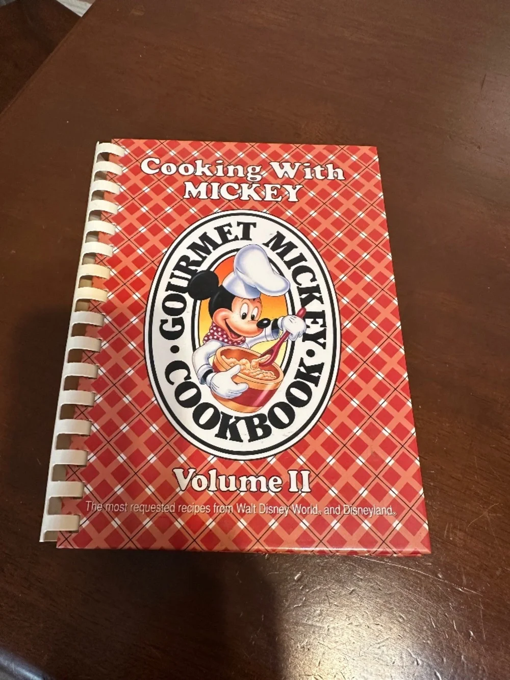 Cooking with Mickey Volume 2 Cookbook Disney Gourmet Recipes Hardback Spiral